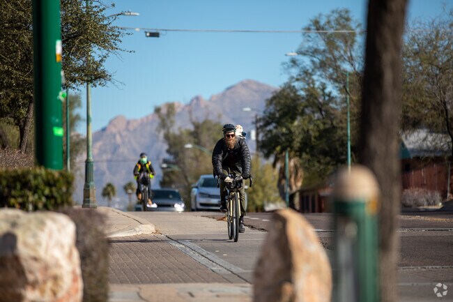 Many locals in North University cycle around the neighborhood.