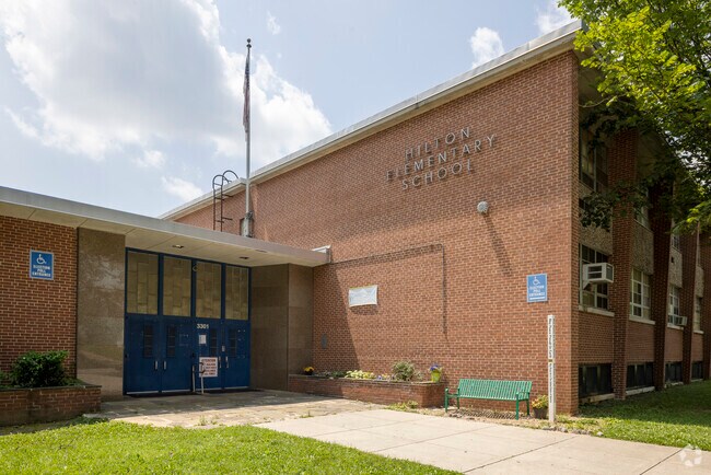 Hilton Elementary School entrance in Garwyn Oaks.