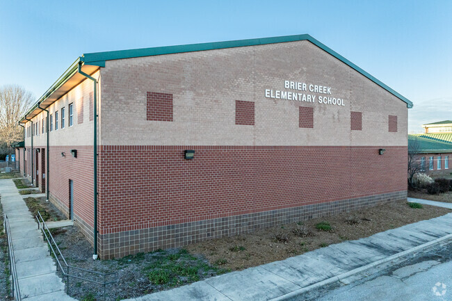 Brier Creek Elementary School is a modern two-story school situated in Thomasville, NC.