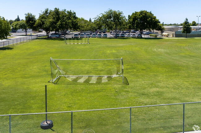 The soccer fields at Gateway High School in Clovis support students' physical health.