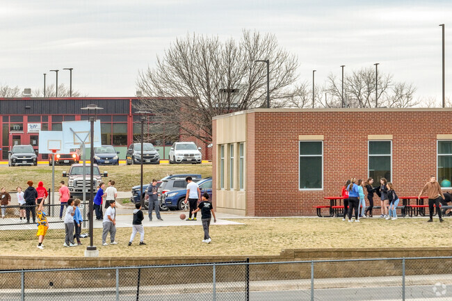 Millard Central Middle School students enjoy learning outdoors.