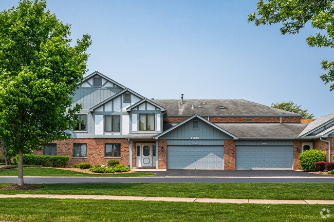 Dutch colonial style townhomes are popular in Palos Park.