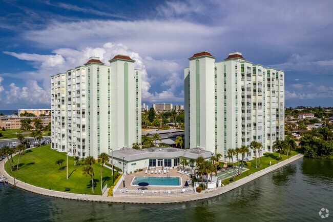 Rows of condominiums stand along St. Pete Beach.