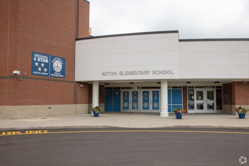 Acton Elementary School building in Action.