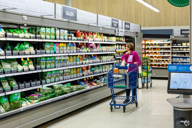 Meijer northeast of Evergreen Valley offers shoppers an easy option for groceries and home goods.