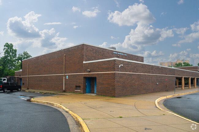 The side of New Hampshire Estates School in Silver Spring.