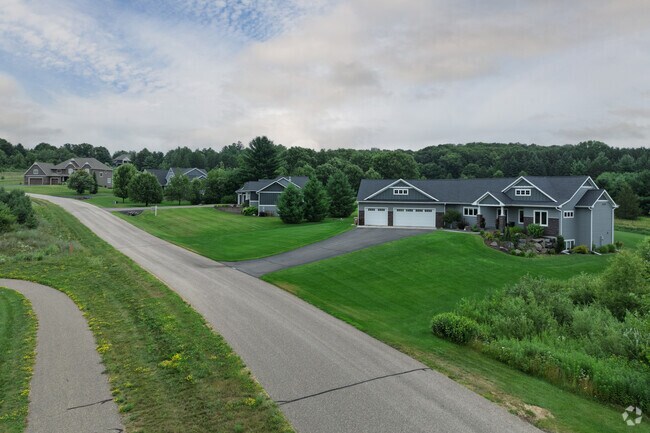 Rows of larger homes in Washington Township are often set back from the road.