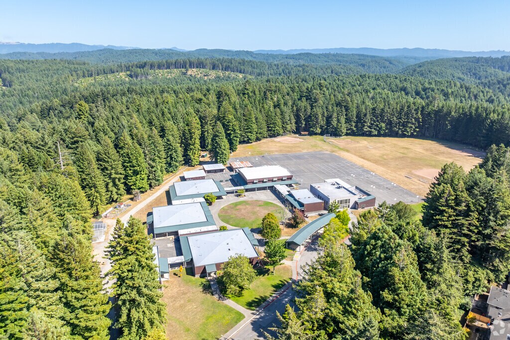 Glen Paul School is surrounded by the forest.