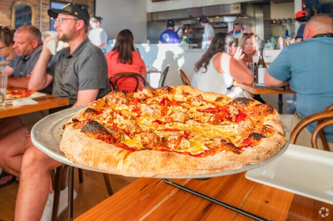 Il Rione, in Gordon Square Arts District, handcrafts its famous New York style pizza.