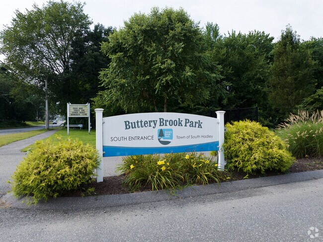 Buttery Brook Park is a major park of South Hadley with a playground, pickleball court and more.