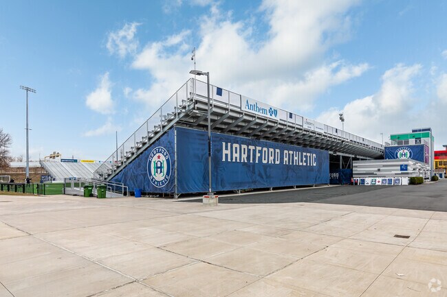 Trinity Health Stadium in Sheldon Charter Oak is home to the Hartford Athletic Pro Soccer team.