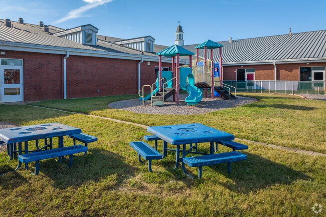There is a small playground at the Social Circle Middle School.