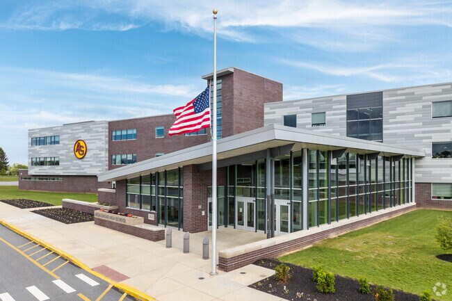 Avon Grove High School in New London Township has 82% math proficiency and 77% reading.