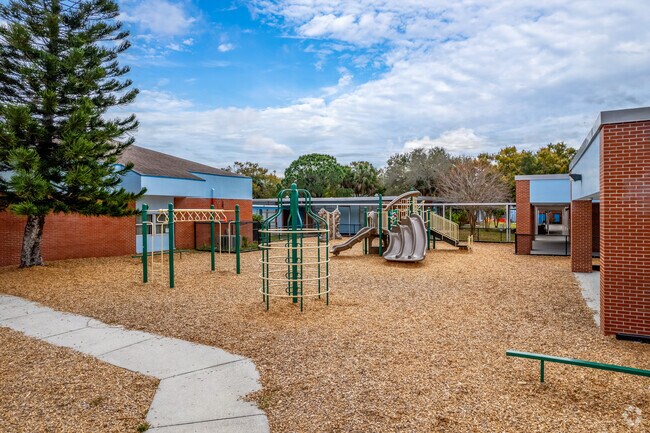 Kids can enjoy the playground on breaks at Ridgecrest Elementary school.