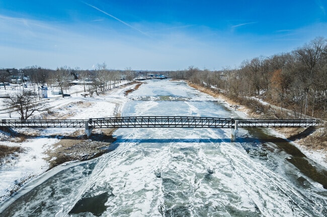 River Bluff Trail runs along the Eel River and features a bridge that crosses over to Riverside Park in downtown Logansport.
