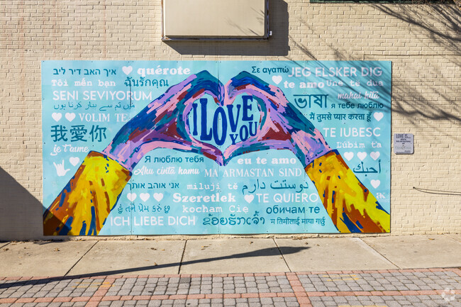 The Love Mural is a community art piece in downtown Aiken.