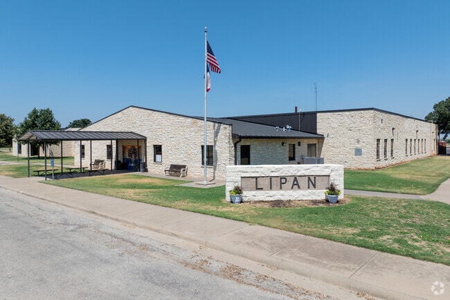 Lipan High School stands proudly in a well-maintained campus.
