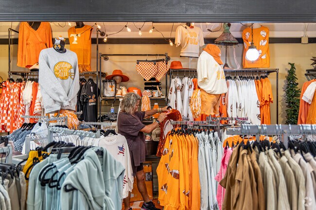 Ladies can pick up their UT Vols gear at the local Birdie's Boutique shop.