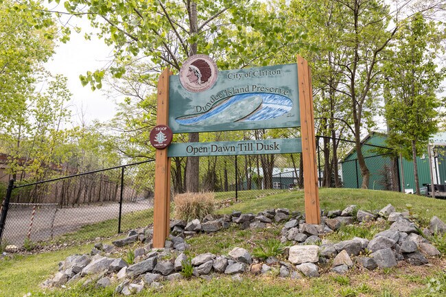 The entrance to Dundee Island Preserve in the Botany District of Clifton, NJ.