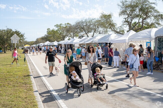 Hobe Sound  locals enjoy the Festival of the Arts.