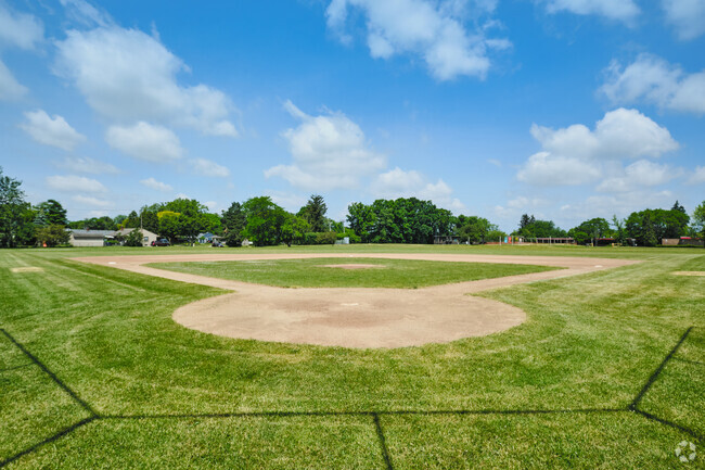 The full-sized baseball diamond at Forsythe Middle School prepares future professional athletes.