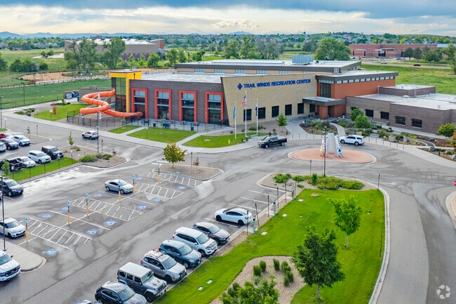 Stay active and connected at Trail Winds Recreation Center in Lewis Pointe in Thornton, Colorado, a hub for fitness, classes, and friendly competition under one welcoming roof.