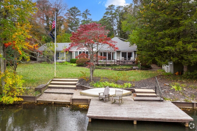 Some homes in Medford Lakes are built with private docks, offering beautiful views, and easy lake access.