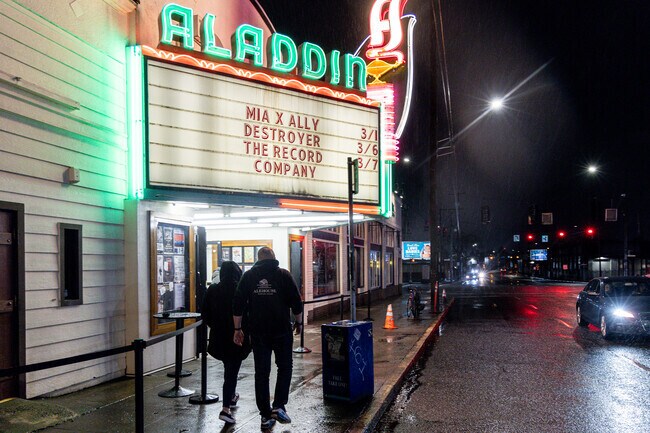 The Aladdin Theater originally opened as a vaudeville house in 1927.
