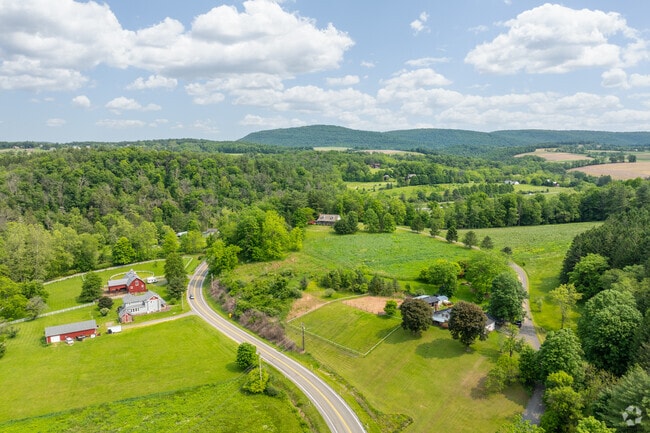 The rolling hills of Hepburn Township are dotted with farms.