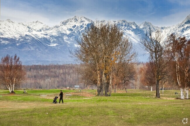 Golf enthusiasts near Lazy Mountain enjoy the scenic Palmer Golf Course.