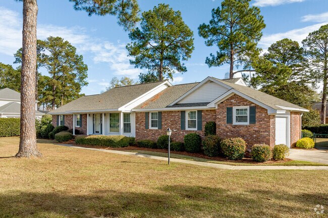 Brick ranch styled homes are common in The Hamptons.