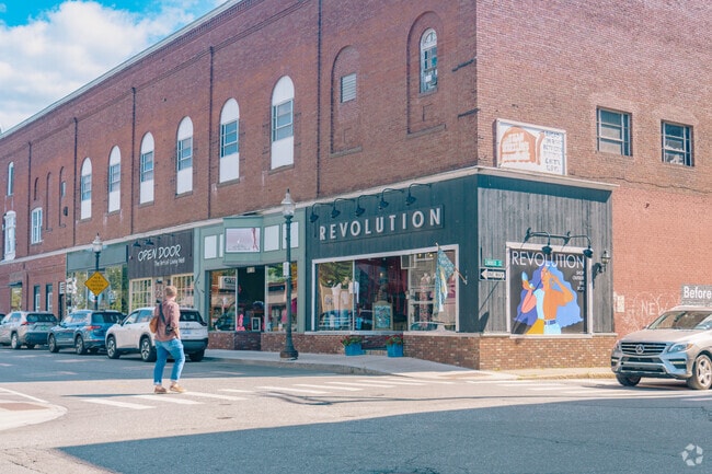 Residents can walk from Wilder to downtown White River Junction to shop locally near Lebanon.