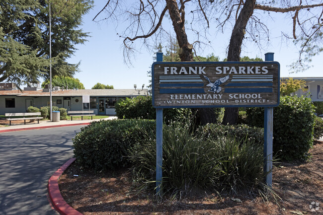 The entrance to Frank Sparkes Elementary School in Winton.