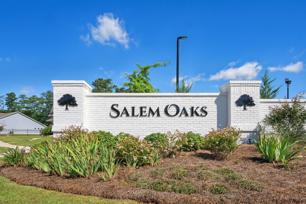 The entrance to the community at Salem Oaks.