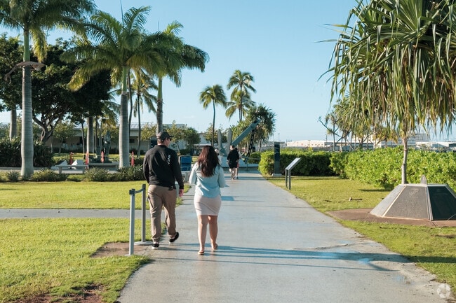 Take a stroll along the beautiful walking path at Pearl Harbor Center.