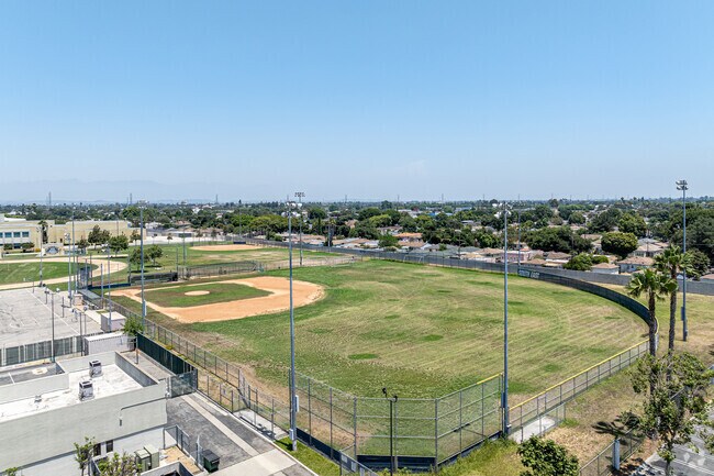 With access to large athletic fields, Simon Rodia's students have plenty of active space.