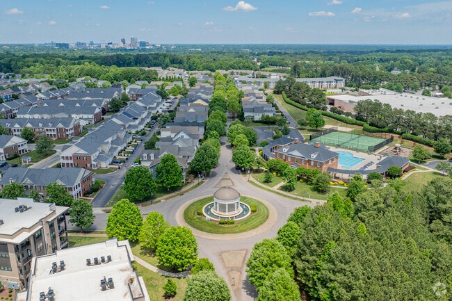Tree-lined streets define the quiet charm of Renaissance Park in South Raleigh.