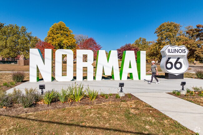 The iconic Route 66 runs through the town of Normal, IL.