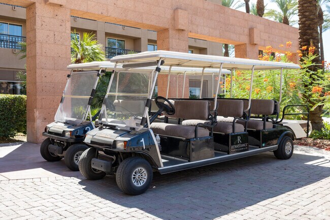 Explore Indian Wells in style with golf carts available for rent.