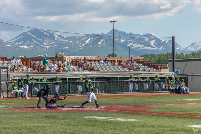 Mulcahy Stadium hosts Alaska Baseball League games close to Fairview.