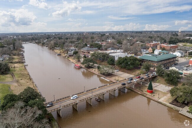 The Cane River runs through Natchitoches, Louisiana, and is a central landmark.