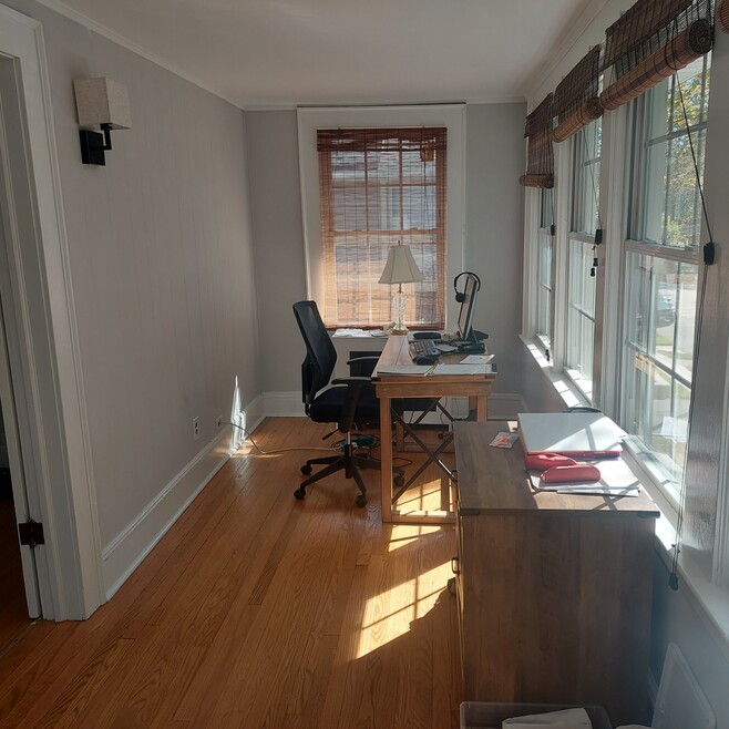 Large office, this photo shows half of the office space