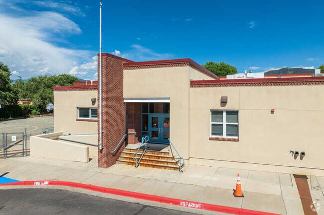 Acequia Madre Elementary's front entrance.