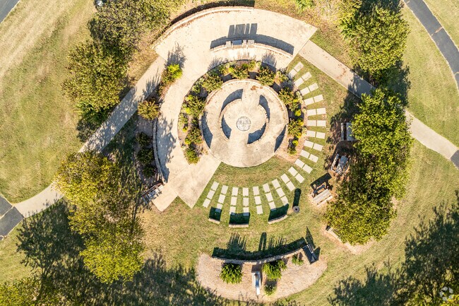 Cunningham Park is home to a number of memorials dedicated to the 2011 Joplin tornado.