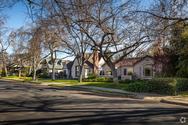 Homes in Old Claremont range from Tudor-inspired to Spanish-style.