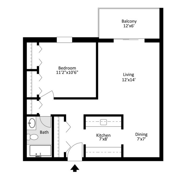 A2 1 Bed 1 Bath with Dimensions.jpg