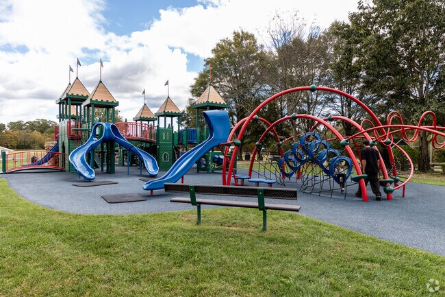 A large playground is at Imagination Kingdom in Pemberton Township.