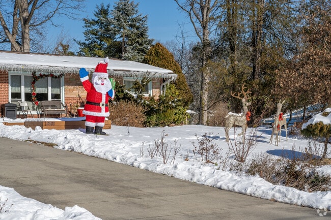 Christmas decorations adorn an Adelphi home's front yard.