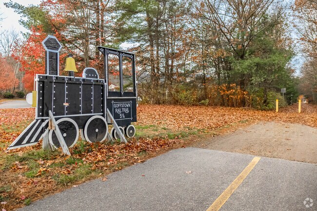 All aboard the Goffstown Rail Trail for jogging and biking fun.