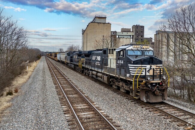 Deshler Park residents experience cargo trains from the active railroads.